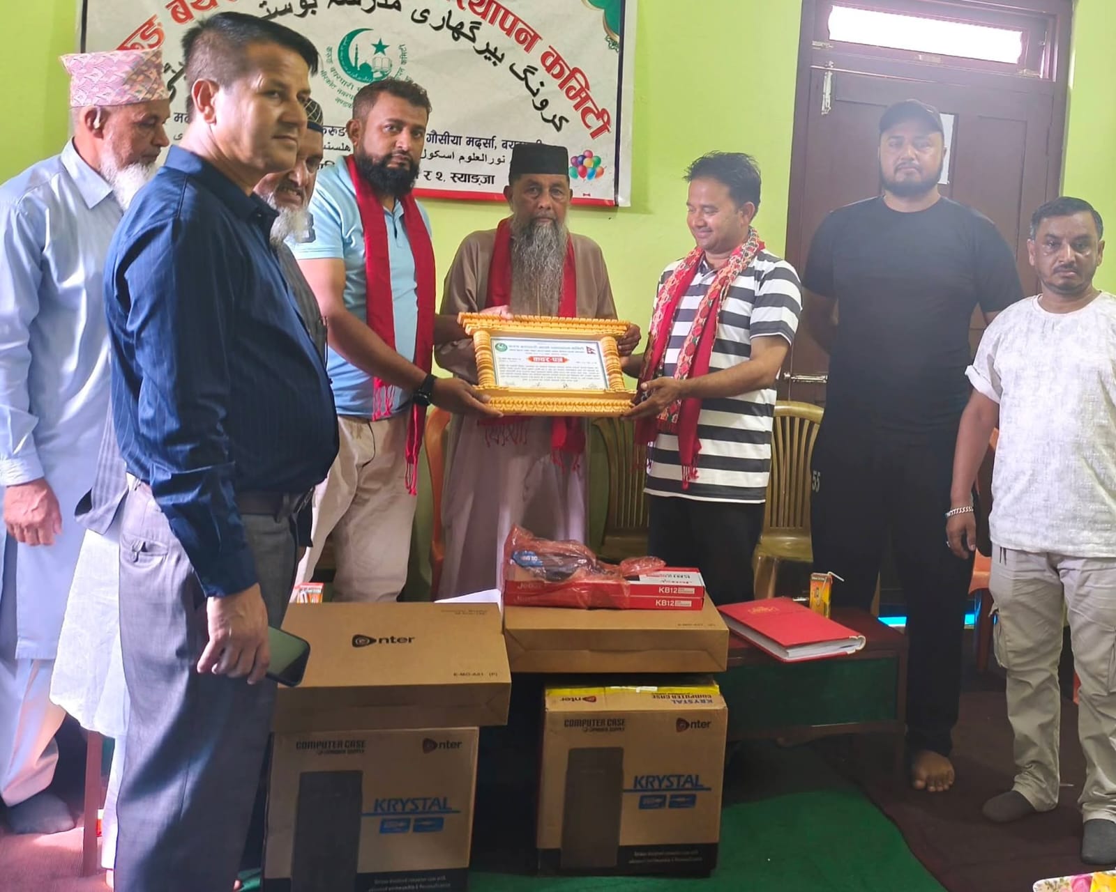 मदर्शालाई कम्प्युटर, प्रिन्टर तथा आर्थिक सहयोग