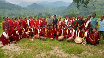भीरकोटमा महिला  पञ्चेबाजा प्रतियोगिता हुने