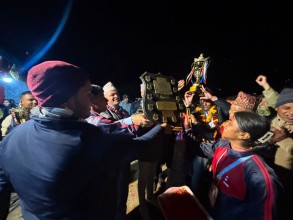 अर्जुनचौपारीमा पञ्चकन्याको दबदबा : रनिङ शिल्डमा ह्याट्रिक